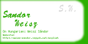sandor weisz business card