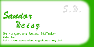 sandor weisz business card